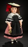 French Bisque Bebe in Original Traditional Costume of Nice with Jumeau Gilt Label 800/1100