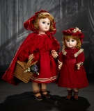 French Bisque Bebe by Emile Jumeau, Wonderful Antique Costume and Antique Basket 3500/4500