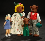 German Cloth Miniature Dolls from 