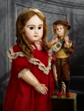 French Bisque Brown-Eyed Bebe by Emile Jumeau, Size 14 3200/3700