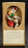 German Cloth Clown and Performing Pup Puppets, Original Display Box in BAPS Manner 300/400