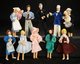 Ten German Cloth Miniature Dolls as Men and Women by BAPS 300/500
