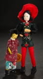 Two Cloth Miniature Dolls by Baps 200/300