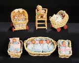 Collection of German Dollhouse Babies by Caco 300/400