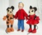 Pair, American Cloth Mickey and Minnie Mouse  400/600
