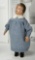 Rare American Cloth Doll with Ringlet Curls by Nina Albritton, with Original Catalog 2200/2800