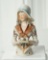 German Porcelain Half-Doll with Ringlet Curls as Cocoa Lady  400/500