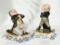 Pair, German Porcelain Miniature Amusing Figures  400/500