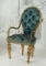 French Salon Chair for Poupee with Tufted Upholstery 500/700