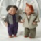 Pair, German All-Bisque Characters 