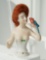 German Bisque Half-Doll of Lady with Exotic Bird 300/500