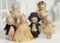 Set, German All-Bisque Kewpie Wedding Party in Original Costumes 700/900