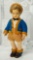 Italian Felt Character Boy by Lenci in Original Crisp Schoolboy Costume 800/1100