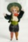 Petite German All-Bisque Miniature Doll in Original Costume 300/500