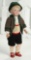 Petite German Bisque Character, 184, by Kestner in Original Tyrolean Costume 1100/1300 