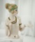 German Porcelain Half-Doll with Beaded Necklace and Bracelets 300/400