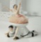German Porcelain Pierrot as Powder Dish with Powder Puff Flapper 500/700