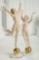 Two German Porcelain Figurines of Nude Women with Extended Arms 600/900