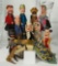 Eleven Early Carved Wooden Characters from Punch and Judy Puppet Theatre 700/1100