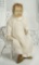 Early English Rag Doll of Hand-Woven Linen with Oil-Painted Face 2200/2800
