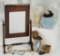French Rosewood Psyche Mirror and Collection of Poupee Accessories 700/1000
