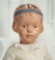 American Carved Wooden Doll by Schoenhut, Model 105, with Carved Hair and Headband 600/900