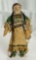 Native American Plains Doll with Unusually Detailed Beaded Costume 400/600