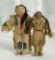 Two Native American Miniature Dolls with Beaded Costumes 500/700