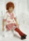 German Cloth Art Doll by Dora Petzold with Original Maker's Stamp 1100/1500