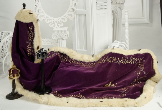 Couturier Purple Velvet and Ermine Robe with Two Crowns  400/700