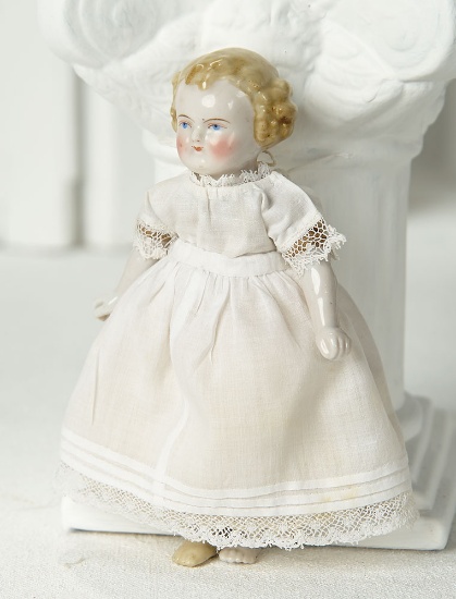 Small German Porcelain Doll with Original Body 400/600