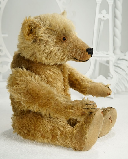 Early Grand-Sized German Mohair Teddy by Wilhelm Strunz 1200/1800