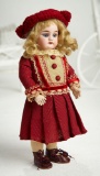Petite German Bisque Child, 99, by Handwerck in Wonderful Antique Costume 350/500