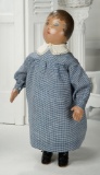 Rare American Cloth Doll with Ringlet Curls by Nina Albritton, with Original Catalog 2200/2800