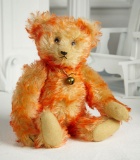 Rare German Musical Teddy Bear in Orange-Tipped Mohair by Jopi 900/1300
