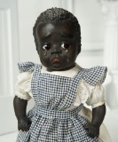 Very Rare American Paper Mache Black Character Doll 