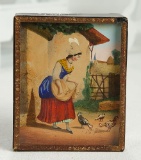 Early French Mechanical Sand Toy Attributed to Tharins, Original Paper Label 500/800