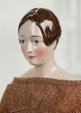 Very Fine German Porcelain Lady with Brown Sculpted Chignon  3000/4000