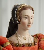 American Sculpted Porcelain Portrait of Anne Boleyn by Martha Thompson 1100/1400