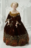 Very Fine American Porcelain Portrait of Anne of Cleves by Martha Thompson 1200/1600