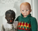 Rare Tiny German Black-Complexioned Bisque Character by Gebruder Heubach 700/900