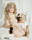 All-Original German Bisque Child, 167, by Kestner with Elongated Mohair Wig 700/900