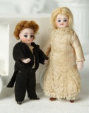 German All-Bisque Miniature Doll as Bridegroom 400/500