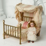 19th Century High Poster Brass Bed with Canopy 400/500