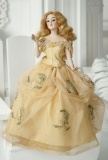 German Bisque Half-Doll with Glass Eyes and Jointed Arms 400/500