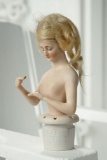 German Bisque Half-Doll of Lady with Ring 300/500
