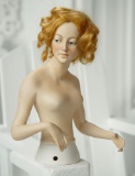 Large German Bisque Half-Doll with Extended Arms 400/500
