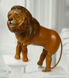 American Wooden Glass-Eyed Lion by Schoenhut, Style II 500/700