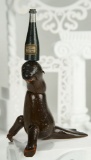 American Wooden Sea Lion Balancing Champagne Bottle by Schoenhut 700/900