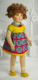 French 1930s Studio Cloth Doll in Stylish Costume 800/1200